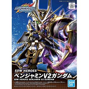 Bandai - Figura Model Kit Benjamin V2 SD Gundam World Heroes Does Not Apply, 182464, Multicolore, One Size - Publicité