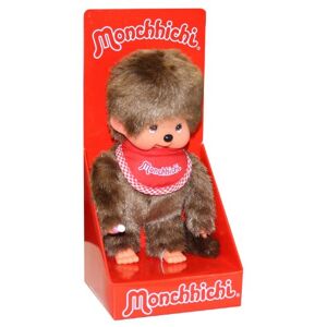 Sekiguchi Marron, 255010-Garçon Original Monchhichi, en Peluche, Bavoir Rouge, env. 20 cm, 255010 - Publicité