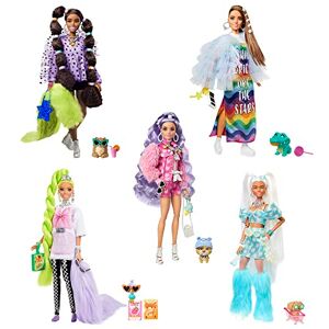 Barbie Coffret Extra Mix & Max 5 poupées avec poupée Extra Exclusive, 70 pièces de Mode et Accessoires, 5 Animaux, Cheveux très Longs et Points d’Articulation, Jouet Enfant, Dès 3 Ans, HHC58 - Publicité