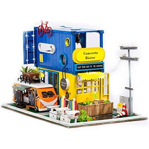 Brensty pour Enfants Maison de PoupéEs Bricolage DIY Maison de PoupéEs Miniature avec Meubles Cadeau d'anniversaire Cadeaux CréAtifs, sans Housse de Protection - Publicité