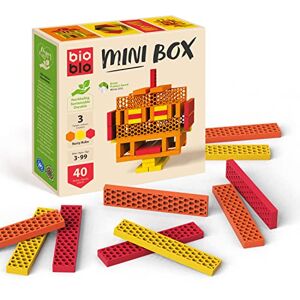 bioblo Mini Box Rusty Mix Lot de 40 Blocs de Construction colorés durables pour Enfants à partir de 3 Ans   Blocs de Construction en Bois pour Enfants   Jouet STEM Montessori pour Jeux d'empilage et - Publicité