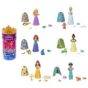 Mattel Princesses Disney Poupée Mystère Royauté Color Reveal, 6 Surprises à découvrir Dont Personnage ami et 4 Accessoires, à Collectionner, Jouet Enfant, Dès 3 Ans, HMB69 - Publicité