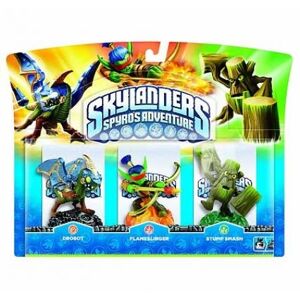 Activision Figurines Skylanders : Spyro's Adventure Drobot + Flameslinger + Stump Smash - Publicité