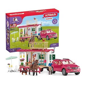 Schleich 72205 Voiture avec Caravane pour Chevaux , dès 5 Ans, Horse Club Playset, 50 x 36 x 22,5 cm - Publicité