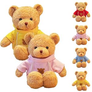 YOHFRFGX Yukoquian Teddy Bear, Yukoquian Stuffed Teddy Bear, Soft Plush Cute Teddy Bear with Hoodie Doll for Boys Girls, Teddy Bear Stuffed Animal, A Great for Children (Yellow+Pink,40CM) - Publicité