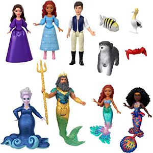 Mattel Disney La Petite Sirène Coffret De Jeu Ultime Ariel Terre-Mer Avec 7 Poupées Ursula, Vanessa, Tamika, Prince Éric, Roi Triton Et 4 Figurines, À Collectionner, Jouet Enfant, Dès 2 Ans, HND30 - Publicité