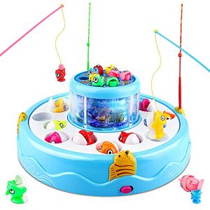 Baztoy Jeux de Pêche électroniques Jouet de Pêche Magnétiques pour Garçons Filles Tout-Petits de Ans 3 4 5 6 7 8 9 10 Jouets Enfants Cadeaux d'anniversaire de Noël avec Lumière et La Musique - Publicité