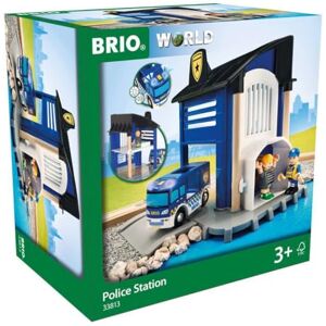 Brio World 33813 Commissariat de Police Avec camion de police son et lumière Accessoire pour circuit de train en bois Piles incluses Jouet mixte dès 3 ans - Publicité