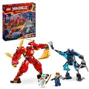 Lego Ninjago Le Robot Élémentaire du Feu de Kai, Jouet Ninja pour Enfants avec Figurine Rouge Personnalisable Plus Minifigurines Kai et Zane, Cadeau pour Garçons et Filles Dès 7 Ans 71808 - Publicité