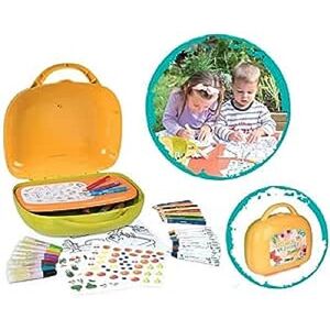 Smoby Silence ça Pousse Mallette d'Activités Thème Jardin 37 Accessoires + Stickers Dès 3 Ans 870301 Jaune - Publicité