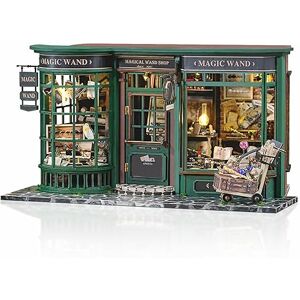 Cuteefun Miniature Maison de Poupee, Maquette en Bois a Construire, Kit Maison Poupee DIY Ainsi, Un Cadeau d'anniversaire du père Noël Halloween (Boutique Baguette Magique) - Publicité