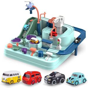 AISEN Circuit Voiture Enfant, Piste Aventure de Voiture Jouet, Pistes de Voiture Jeux pour Enfants, Montessori Profite aux Jouets Intellectuels de Voiture pour Garçon Fille (Type-4) - Publicité