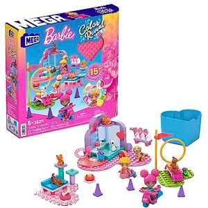 MEGA Barbie Coffret de Construction Animaux à Dresser et Toiletter avec 2 Mini-poupées Barbie Color Reveal en 3 Parties à Assembler, 140 Briques et Accessoires, Jouet Enfant, Dès 4 Ans, HHP89 - Publicité