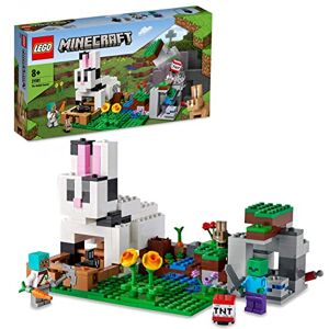 Lego 21181 Minecraft Le Ranch Lapin, Set de Construction, Jouet Enfants dès 8 Ans avec Figurines Dresseur, Zombie, Animaux - Publicité