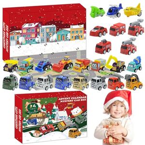 Campsie Calendrier De L'avent Voiture   Jouets De Véhicules D'ingénierie Pour Enfant   Jouet De Voiture Avec Calendrier De Noël   Améliorer Les Capacités Cognitives Des Enfant 2-6 Ans - Publicité