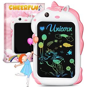 CHEERFUN Licorne Jouet Fille Enfant Cadeau Educative Jeux Jouet Cadeau Fille Enfant 1 2 3 4 5 + Ans Creatif, Ardoise Magique Tableau Magnetique LCD Tablette Dessin Graphique Enfant Fille Cadeau Anniversaire - Publicité