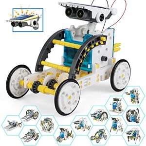 Allaugh Robot Solaire, 13 en 1 Robot Jouet Enfant Maquette Voiture Jeux de Construction Robotique Éducative Exterieur Experiences Scientifiques Cadeau pour Garçon Fille 10 11 12 13 14 Ans - Publicité