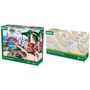 Pack Brio 33512 Circuit de 2 trains en bois Plateforme Voyageurs et Coffret évolution Intermédiaire 16 pièces - Publicité