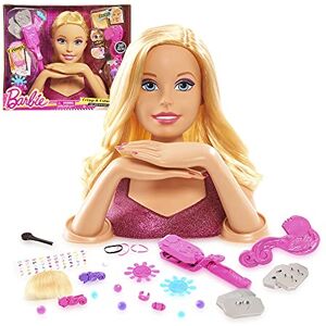 Barbie , Tête à Coiffer et à MaquIller Deluxe, 30 Accessoires Cheveux & Maquillage, Jouet pour Enfants dès 3 Ans, GIOCHI PREZIOSI, BAR17 - Publicité