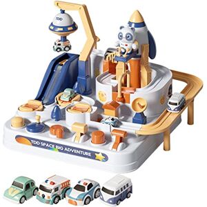 lembrd Circuit Voiture Enfant, Jouets Aventure Automobile en fants avec 3 Voitures Et 1 Astronaute, Piste Aventure De Voiture Jouet, Jeux D'Educatifs Et Interactif pour Garçon Fille 3 4 5 6 - Publicité