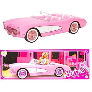 Barbie Le Film Voiture De Collection Corvette Cabriolet Authentique en Métal Rose Vintage, Inspirée du Film, À Collectionner, Jouet Enfant, HPK02 - Publicité