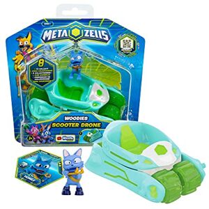 METAZELLS Imc toys METAZELLS Trottinette Drone Bleu + Figurine Howly S1 + 1 Carte Véhicule Transforme en Drone, Jouet Cadeau pour Garçons et Filles + 3 Ans - Publicité