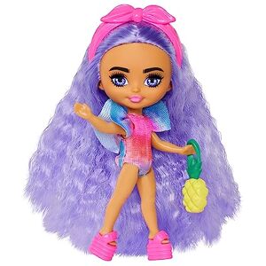 Barbie Poupée Articulée Extra Cool Voyage Mini-Minis 8 Cm, avec Tenue De Plage, Maillot De Bain Tie-Dye Et Accessoires Tropicaux, Jouet Enfant, Ados, A Partir De 6 Ans, HPN06 - Publicité