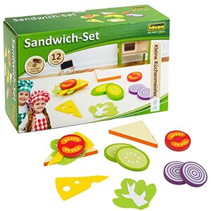 Idena - Kleine Küchenmeister Sandwich Set aus Holz, 4100105, Vert - Publicité