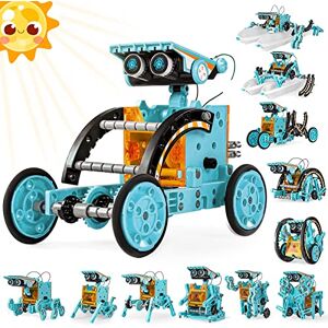 EPPO STEM Kit de Robot Solaire Jouets 12 en 1, Ensemble d'Expériences Scientifiques du Bâtiment éducatif Cadeaux pour Enfants Garçons Filles, Cadeaux pour Enfants de 8 9 10 11 12 13 Ans (Bleu) - Publicité