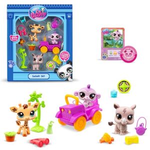 Bandai Littlest Pet Shop Pack Safari 3 Animaux et Accessoires Licence Officielle Coffret Jouet Animaux Mignons Mini Figurines Animaux Jouet Enfant 4 Ans et + BF00524 - Publicité