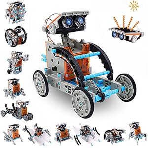 ACELIFE STEM Robot solaire jouet 12 en 1 Kit scientifique éducatif à faire soi-même Jouet de construction pour enfants âgés de 8 à 12 ans Anniversaire garçons et filles Jouet à énergie solaire Gris - Publicité