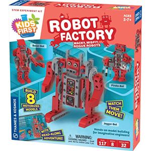 Thames & Kosmos , 567016 , Kids First: Robot Factory , Wacky , Misfit , Rogue Robots , STEM Experiment Kit , Hands-on Model Building for Young Engineers , Build 8 Motorized Robots , Ages 5-7 - Publicité