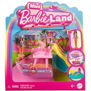 Barbie Ensemble poupée et véhicule Miniature Land, poupée de 1,5 Pouce et véhicule Jouet emblématique avec Changement de Couleur Surprise, HYF41 - Publicité