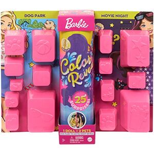 Barbie Color Reveal Deluxe poupée avec 25 éléments mystère, 15 sachets Surprise, thème Balade au Parc & cinéma, Jouet pour Enfant, GPD56 - Publicité