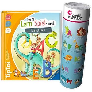 Ravensburger tiptoi Livre Première Lettres de l'Alphabet Mon Aventure Jeu d'apprentissage + ABC Alphabet Affiche de l’Apprentissage avec des Animaux - Publicité