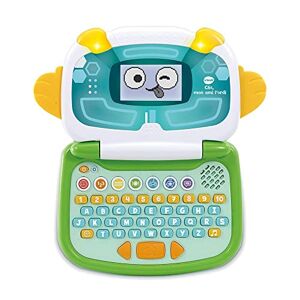 VTech Clic, Mon Ami l'Ordi Bleu et Vert, Ordinateur Portable Enfant avec Écran Rétroéclairé et Animé, 9 Jeux Éducatifs, Jouet Interactif, Cadeau Enfant de 3 Ans à 6 Ans Contenu en Français - Publicité