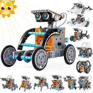 EPPO STEM Kit de Robot Solaire Jouets 12 en 1, Ensemble d'Expériences Scientifiques du Bâtiment éducatif Cadeaux pour Enfants Garçons Filles, Cadeaux pour Enfants de 8 9 10 11 12 13 Ans (Gris) - Publicité