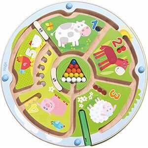 HABA Jouet en Bois PEFC-Jeu Magnétique à billes Labyrinthe de Chiffres-2 Ans et plus, 301473, multicolore, 1 Unité (Lot de 1) - Publicité