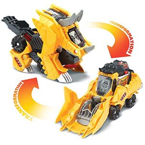 VTech Switch & Go Dinos, Dinosaure Sonore Molops, le Super Tricératops, Jouet 2 en 1 Transformable en Bulldozer, Cadeau Enfant Dès 4 Ans Contenu en Français - Publicité