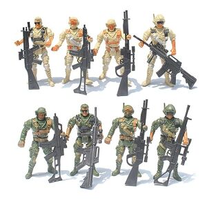 ISAKEN Ensemble de 8 Figurines d'action de l'armée, Figurines d'action de Soldat Militaire, Figurines Militaires, modèles de Guerriers de l'armée Figurines de Jouets pour garçons et Filles - Publicité