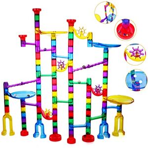 Ucradle Circuit Billes 152Pcs Toboggans à Billes Marble Run Labyrinthe Billes Circuit de Billes Jeux de Construction Jouet Intellectuel Educatifs Jouet d'apprentissage Cadeaux pour Enfant 3 Ans+ - Publicité