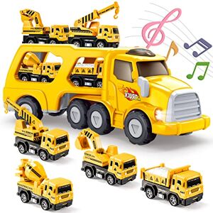 EUCOCO Camion Jouet Enfant 1 2 3 4 5 6 Ans Garcon, Cadeau Enfant 1-6 Ans Garcon Petite Voiture Enfant 1-6 Ans Jouet Garcon 1-6 Ans Jeu Garcon 1-6 Ans Cadeau Anniversaire Fille Jaune Véhicules Enfants - Publicité