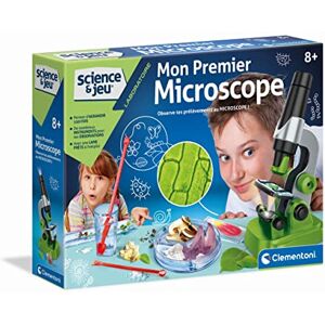 Clementoni - Science Premier Microscope-Jeu Scientifique-Version française, fabriqué en Italie, 8 Ans et Plus, 52510, Multicolore - Publicité