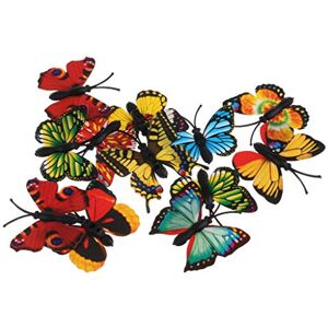 N-K Pulabo Lot de 12 figurines papillon réalistes multicolores en forme d'insectes, pour développer les enfants - Publicité