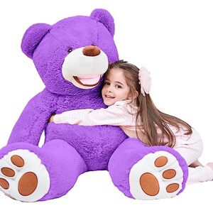 Gustaw Grand Ours en Peluche XXL Amigo Peluche Géante, Grand Nounours XXL, Teddy Bear Grand Ourson Peluche Idéal comme Cadeau, Peluche Ourson Géant en Peluche (Violet, 300cm) - Publicité