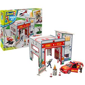 Revell Junior Kit 00850 Playset Caserne de Pompier avec Voiture à Construire échelle 1/20 - Publicité