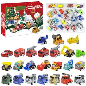 Ranley Calendrier De L'avent Voiture Garçon 2023, Calendrier De L'avent 2023 Avec 24pcs Jouets Petites Voitures, Jouets Éducatifs Pour Enfant, Cadeau-Surprise Créative Pour 2-6 Ans Garcon Cadeaux De Noël - Publicité