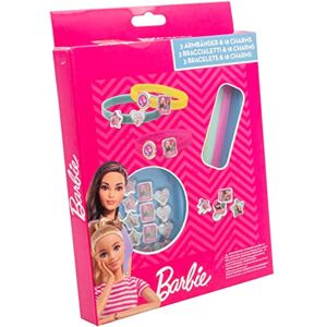 Joytoy Joy Toy Barbie Lot de 3 bracelets en plastique avec 18 breloques à fabriquer dans un emballage cadeau – 15 x 2,5 x 20 cm - Publicité