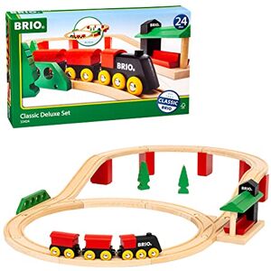 Brio Classic 33424 Circuit Tradition Deluxe Coffret complet 25 pièces Circuit de train en bois 100% bois FSC® Jouet pour garcons et filles à partir de 2 ans - Publicité