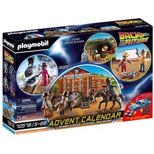 Playmobil 70576 Calendrier de l'Avent Back to the Future Part III, Back to the future, La magie de Noël- Noel Calendrier de l'avent, Multicolore - Publicité